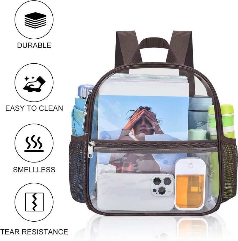USPECLARE Clear Backpack Stadium Approved 12X11x6, Waterproof Clear Bag Stadium Backpack for Concert Work Sport Event - Image 4